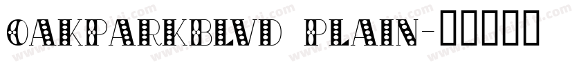 OakParkBlvd Plain字体转换